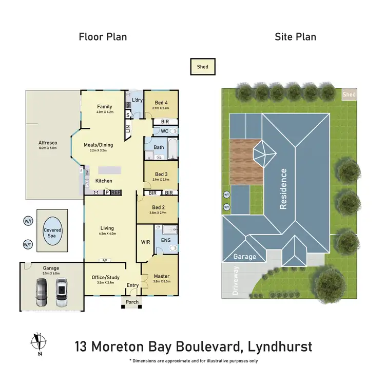 Floorplan of Homely house listing, 13 Moreton Bay Boulevard, Lyndhurst VIC 3975