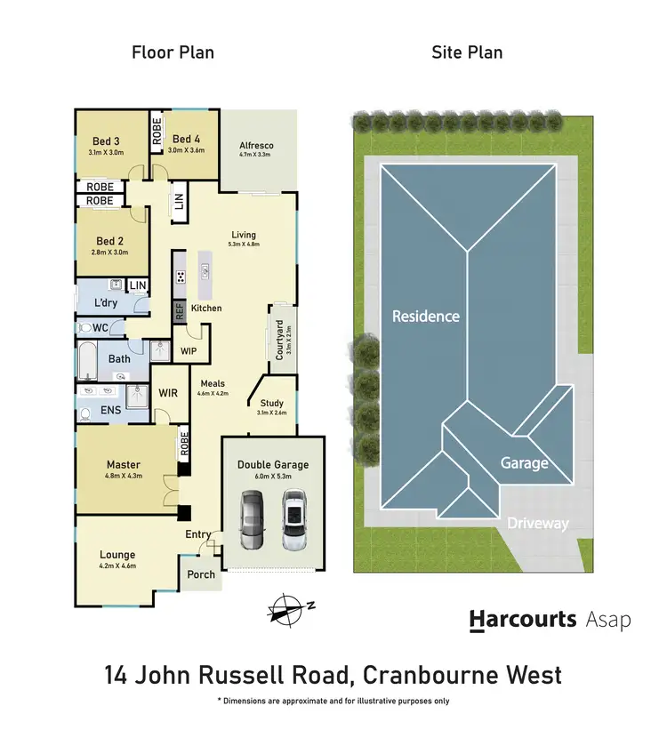 Floorplan of Homely house listing, 14 John Russell Road, Cranbourne West VIC 3977