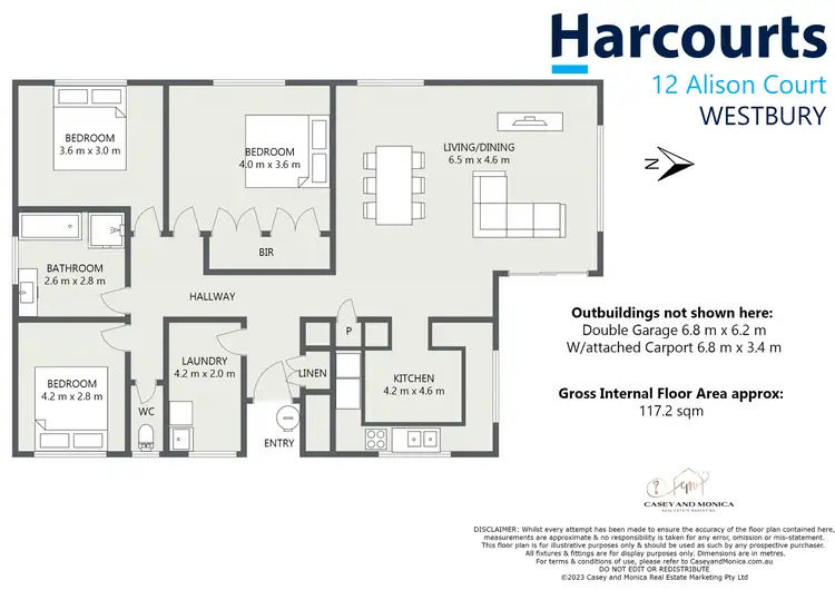 Floorplan of Homely house listing, 12 Alison Court, Westbury TAS 7303