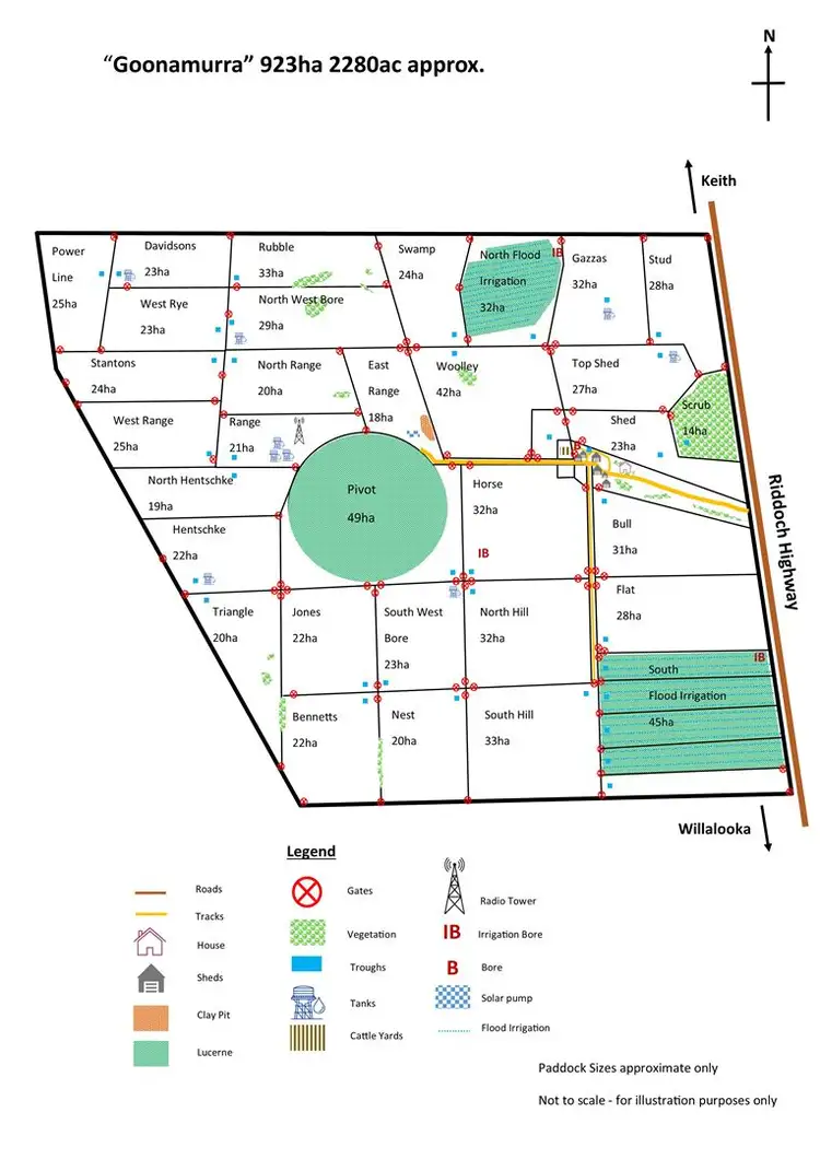 Floorplan of Homely rural property listing, 2606 Riddoch Highway, Keith SA 5267