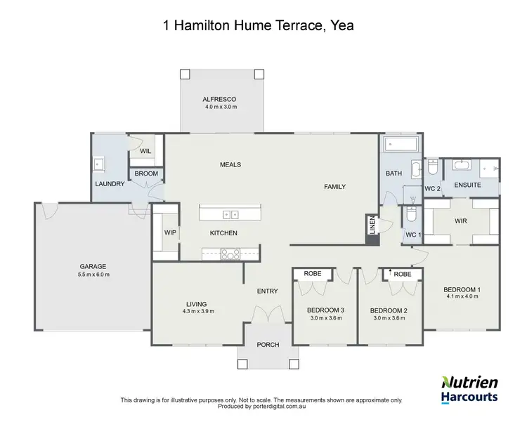Floorplan of Homely house listing, 1 Hamilton Hume Terrace, Yea VIC 3717