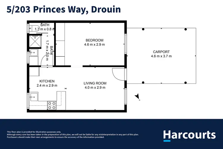 Floorplan of Homely unit listing, 5/203 Princes Way, Drouin VIC 3818