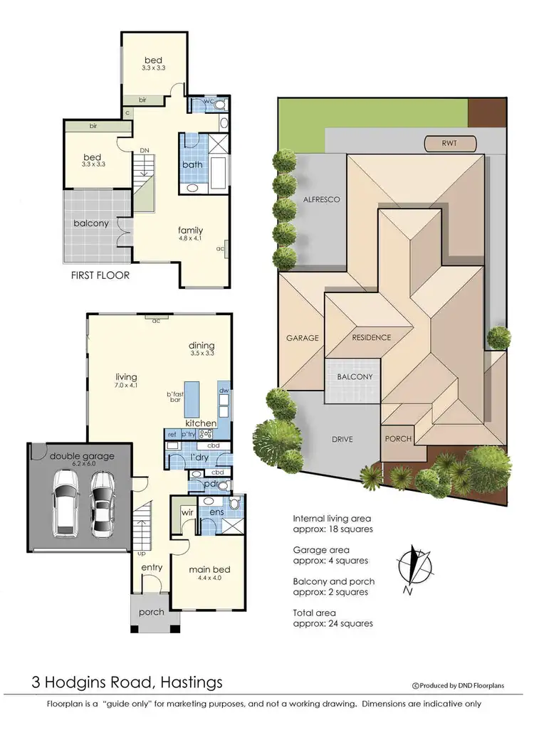 Floorplan of Homely house listing, 3 Hodgins Road, Hastings VIC 3915