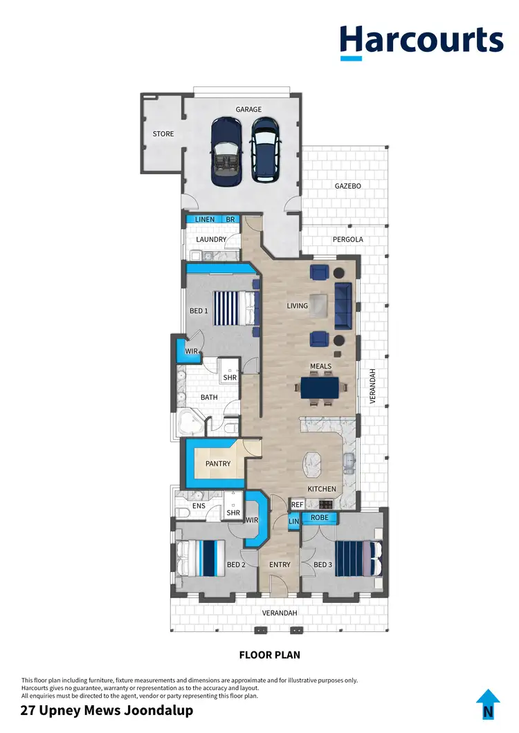 Floorplan of Homely house listing, 27 Upney Mews, Joondalup WA 6027