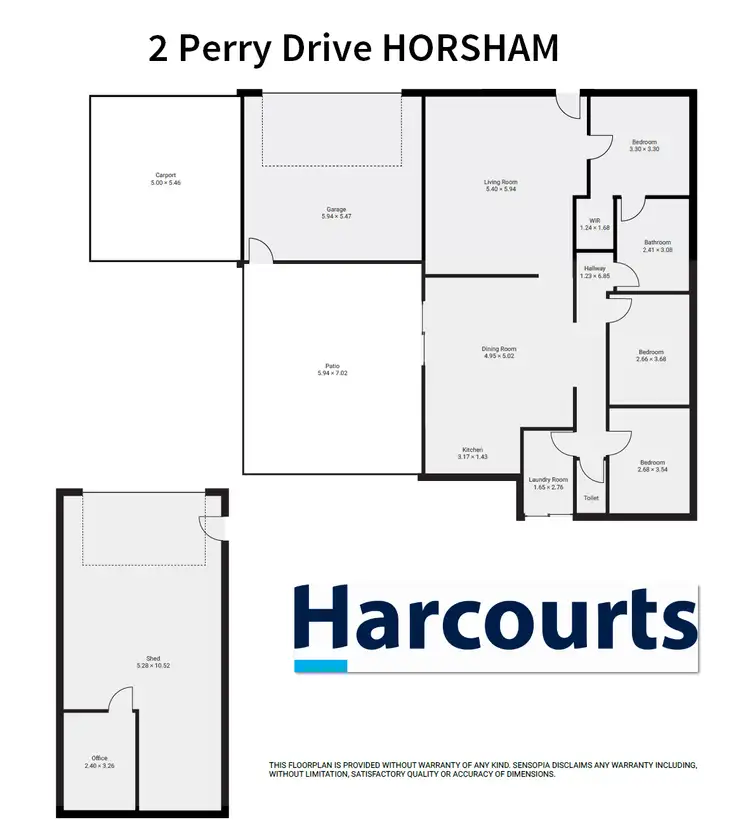 Floorplan of Homely house listing, 2 Perry Drive, Horsham VIC 3400