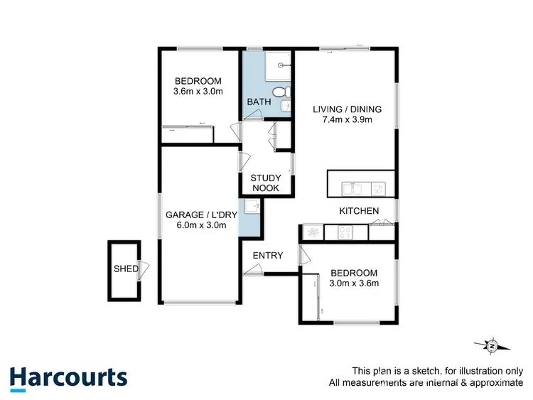Floorplan of Homely unit listing, 4/11 Kingston View Drive, Kingston TAS 7050