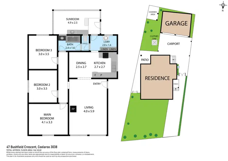 Floorplan of Homely house listing, 47 Bushfield Crescent, Coolaroo VIC 3048