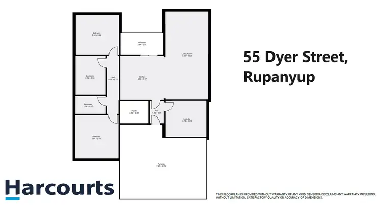 Floorplan of Homely house listing, 55 Dyer Street, Rupanyup VIC 3388