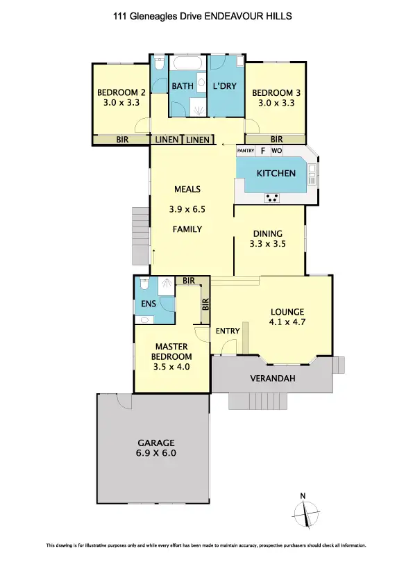 Floorplan of Homely house listing, 111 Gleneagles Drive, Endeavour Hills VIC 3802