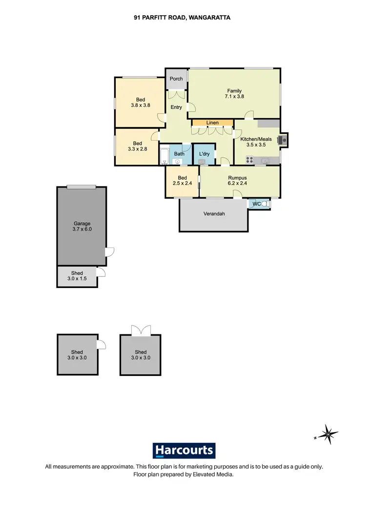Floorplan of Homely house listing, 91 Parfitt Road, Wangaratta VIC 3677