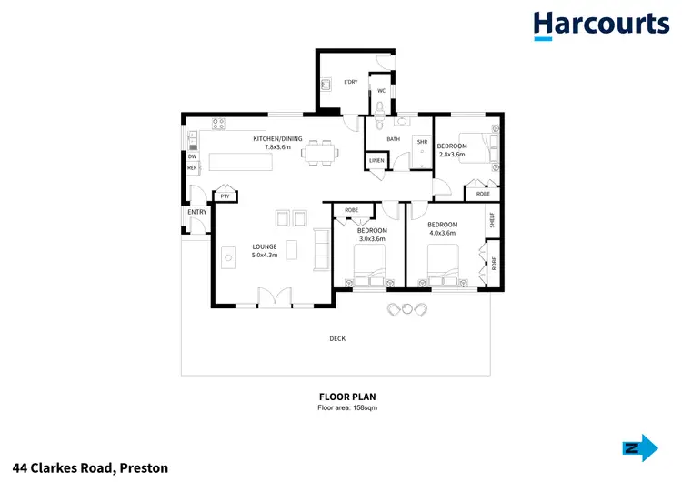 Floorplan of Homely house listing, 44 Clarkes Road, Preston TAS 7315