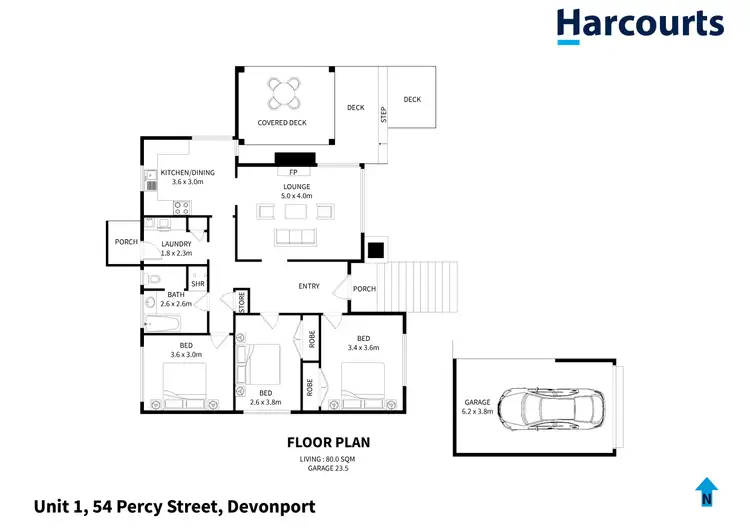 Floorplan of Homely unit listing, 1/54 Percy Street, Devonport TAS 7310