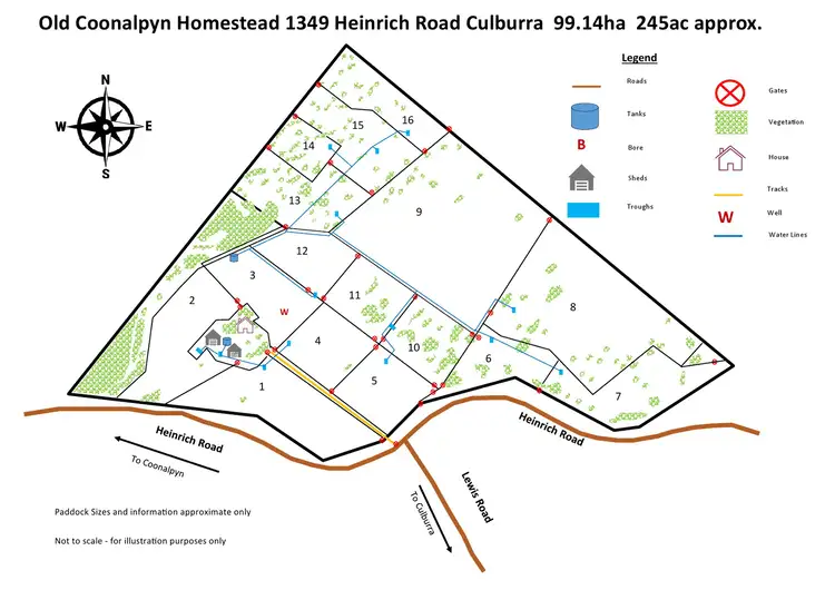 Floorplan of Homely rural property listing, 1349 Heinrich Road, Culburra SA 5261