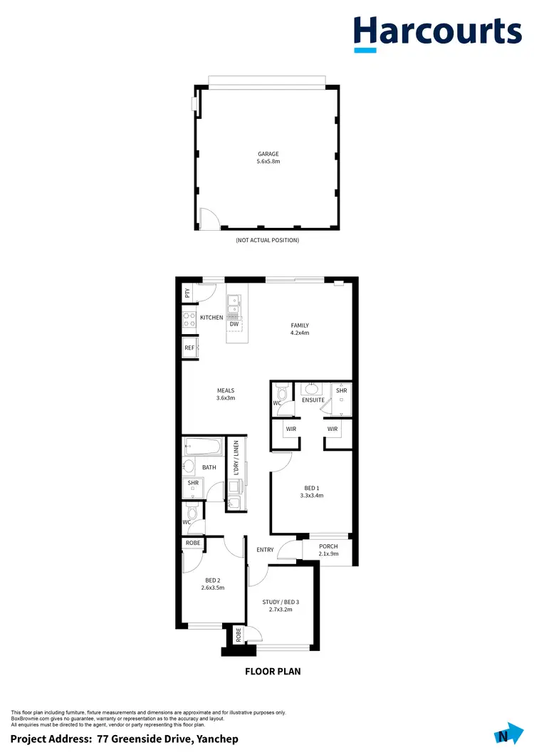 Floorplan of Homely house listing, 77 Greenside Drive, Yanchep WA 6035