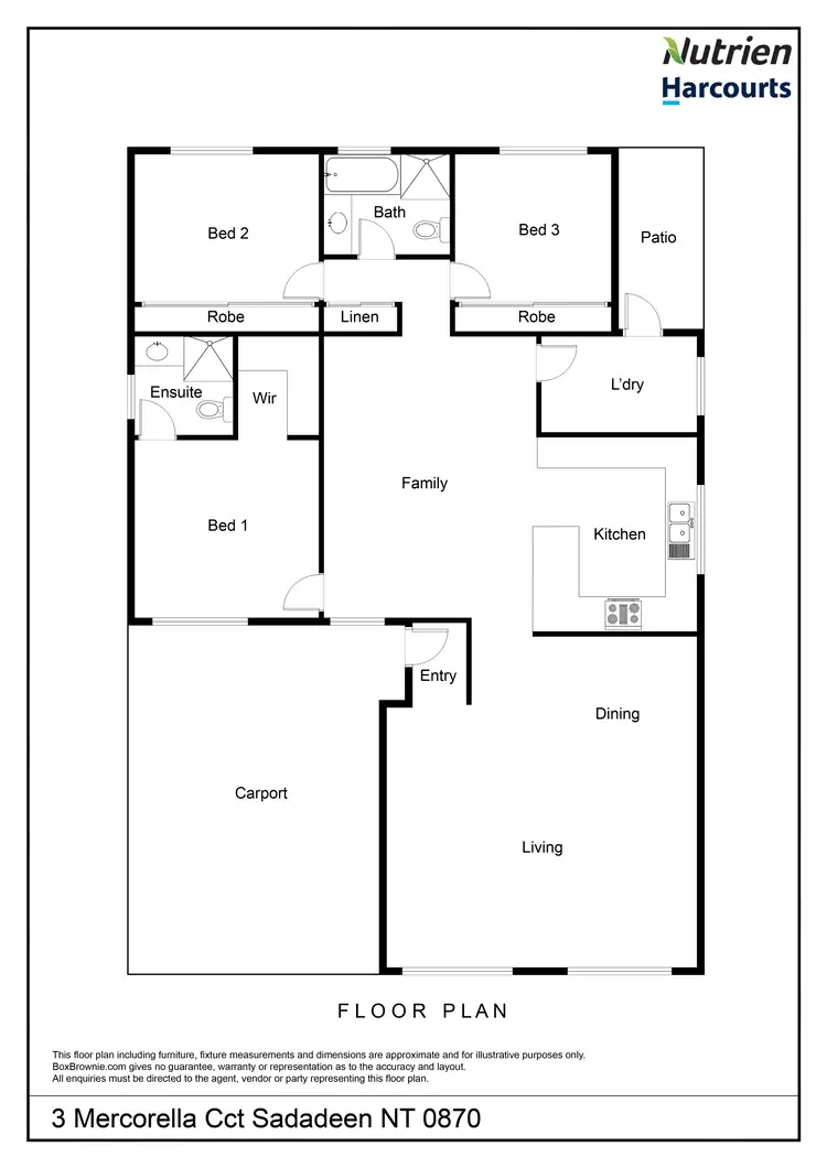 Floorplan of Homely house listing, 3 Mercorella Circuit, Sadadeen NT 870