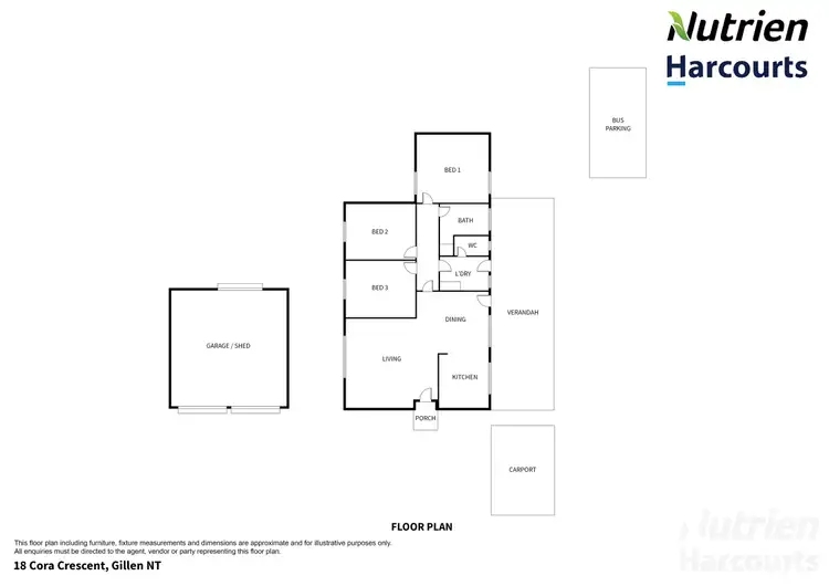 Floorplan of Homely house listing, 18 Cora Crescent, Gillen NT 870