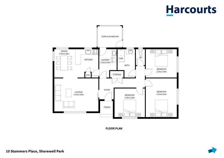 Floorplan of Homely house listing, 10 Stammers Place, Shorewell Park TAS 7320