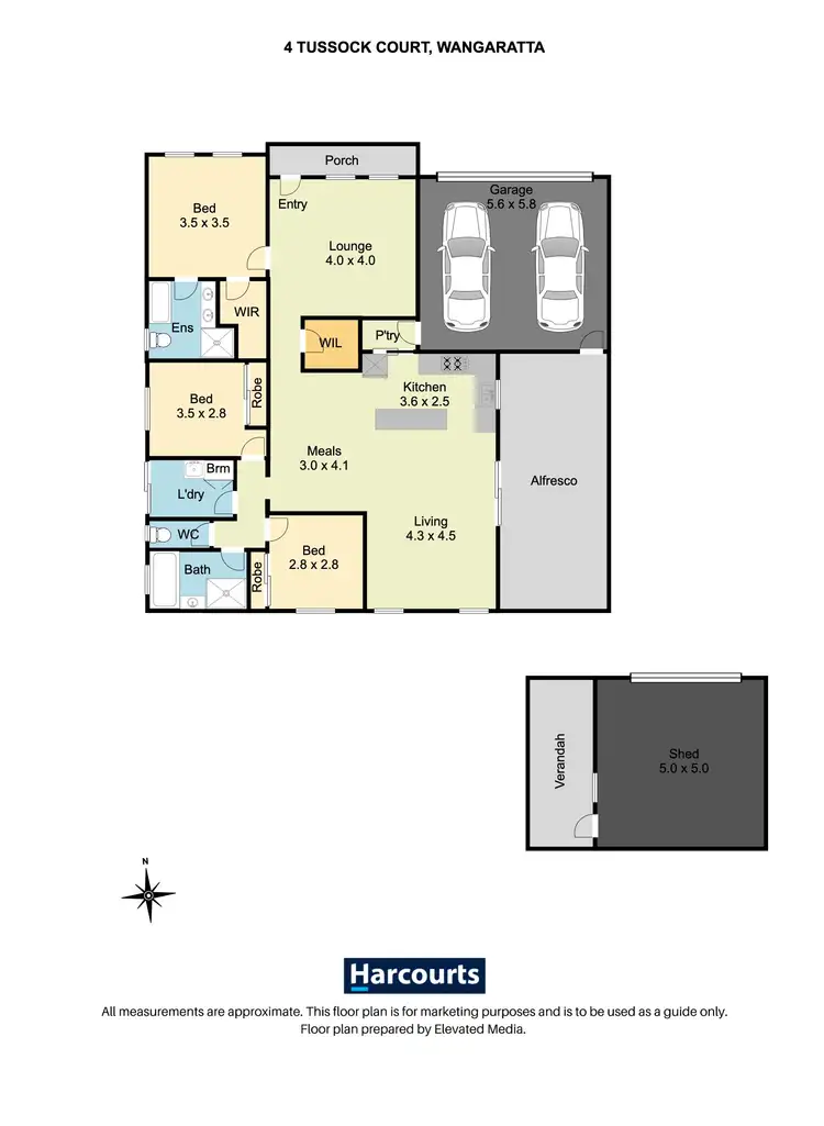 Floorplan of Homely house listing, 4 Tussock Court, Wangaratta VIC 3677