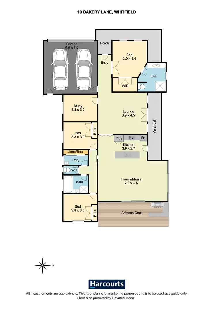 Floorplan of Homely house listing, 10 Bakery Lane, Whitfield VIC 3733