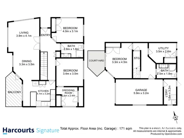 Floorplan of Homely townhouse listing, 1/12 Skala Road, Tranmere TAS 7018