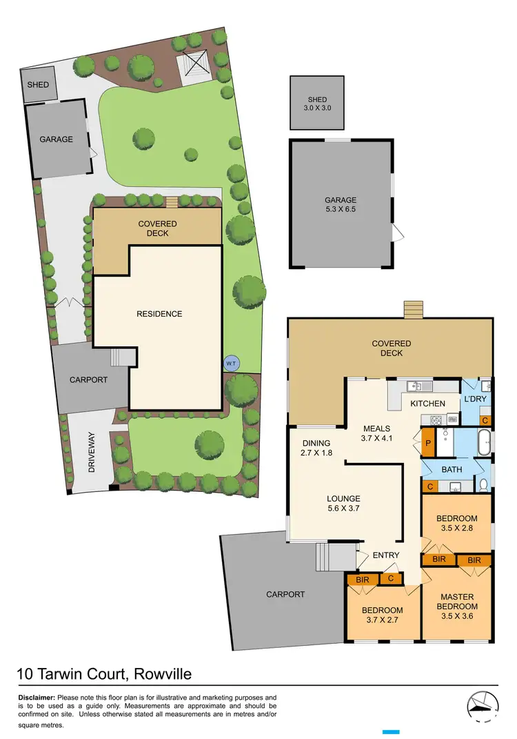 Floorplan of Homely house listing, 10 Tarwin Court, Rowville VIC 3178