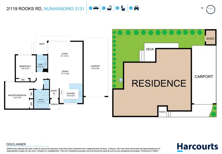 Floorplan of Homely unit listing, 2/119 Rooks Road, Nunawading VIC 3131