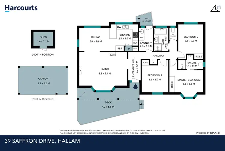 Floorplan of Homely house listing, 39 Saffron Drive, Hallam VIC 3803