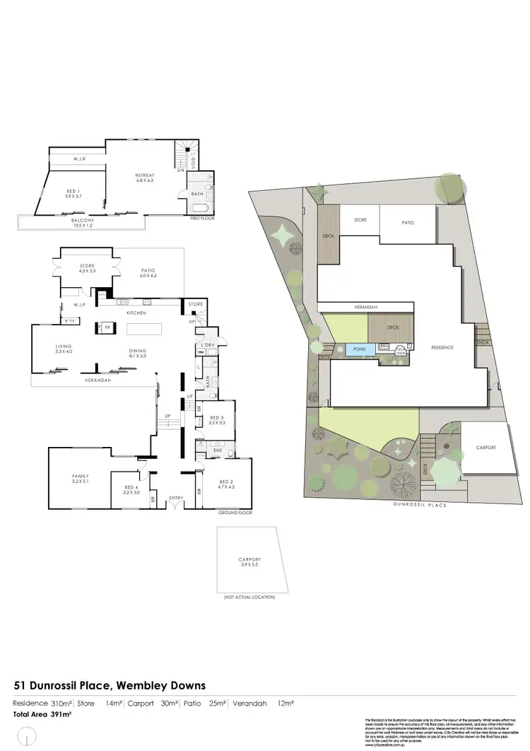 Floorplan of Homely house listing, 51 Dunrossil Place, Wembley Downs WA 6019