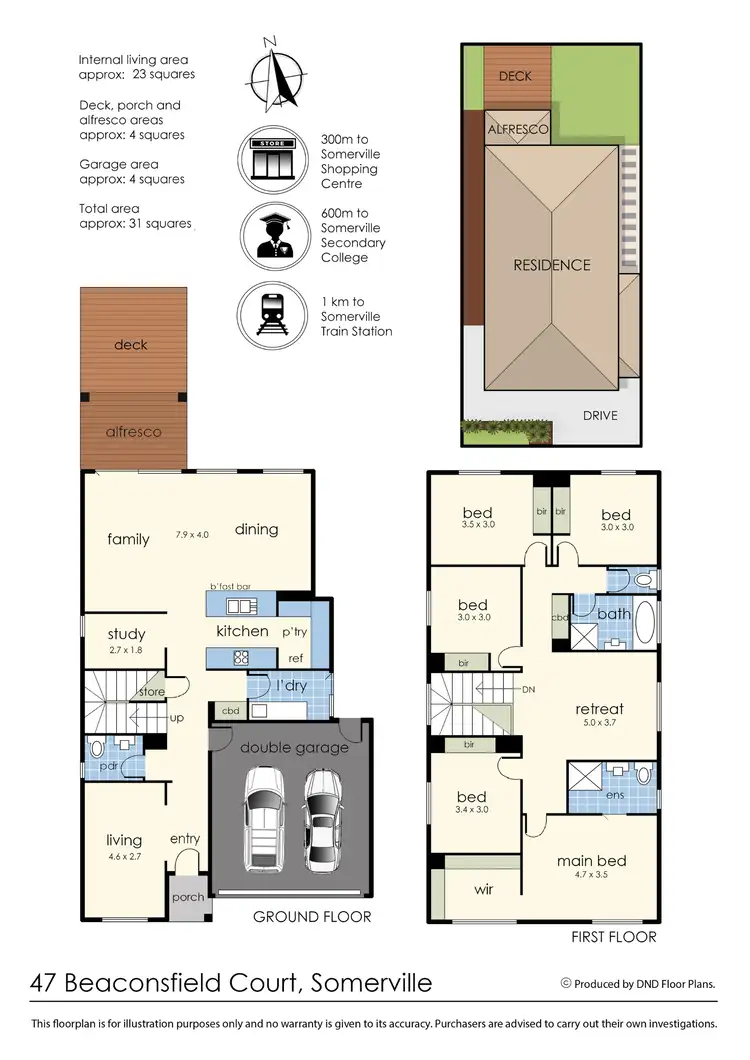 Floorplan of Homely house listing, 47 Beaconsfield Court, Somerville VIC 3912