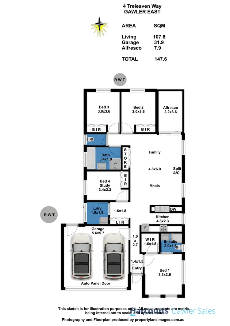 Floorplan of Homely house listing, 4 Treleaven Way, Gawler East SA 5118