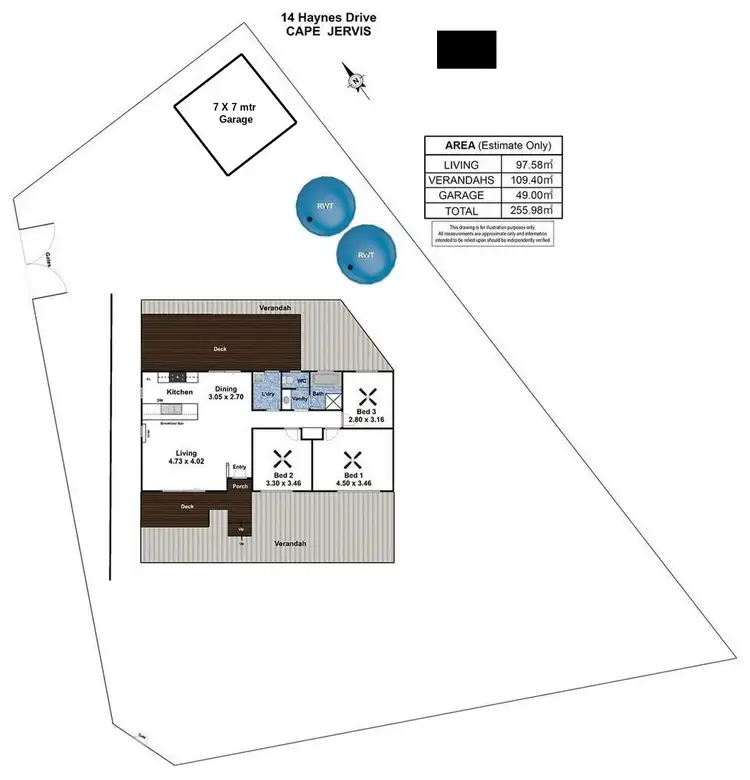 Floorplan of Homely house listing, 14 Haynes Drive, Cape Jervis SA 5204
