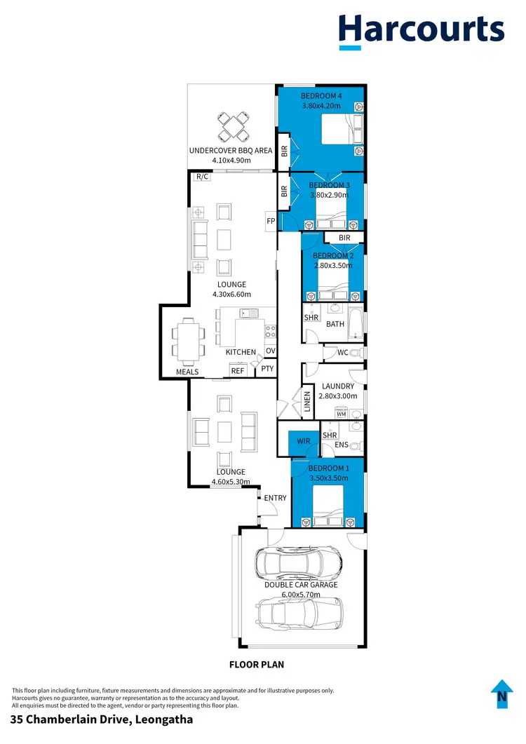 Floorplan of Homely house listing, 35 Chamberlain Drive, Leongatha VIC 3953