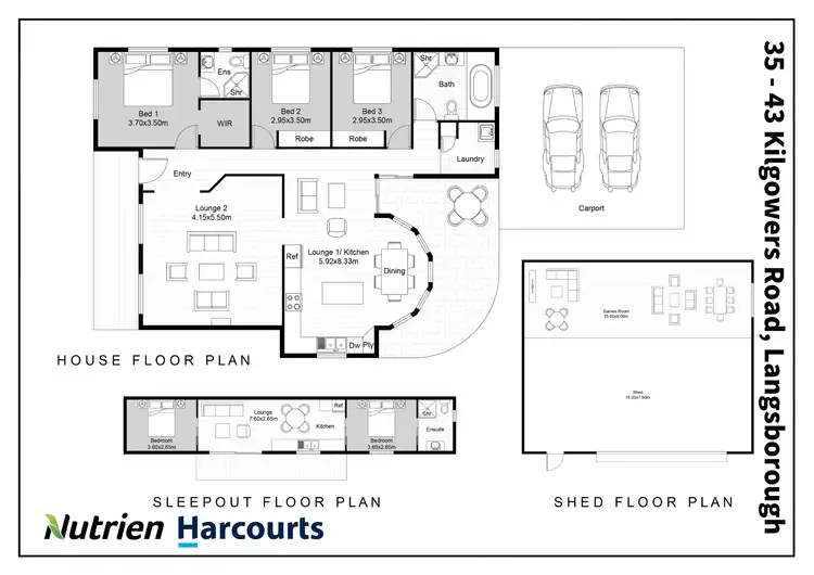 Floorplan of Homely house listing, 35 - 43 Kilgowers Road, Langsborough VIC 3971