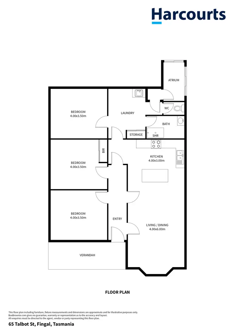 Floorplan of Homely house listing, 65 Talbot Street, Fingal TAS 7214
