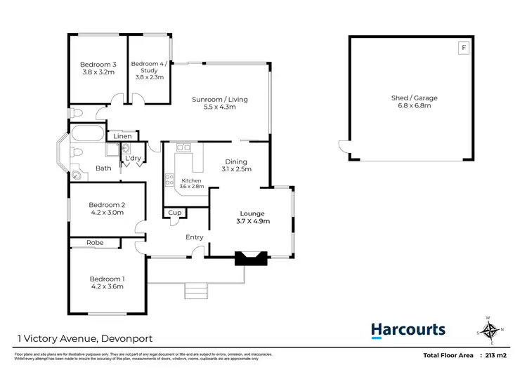 Floorplan of Homely house listing, 1 Victory Avenue, Devonport TAS 7310