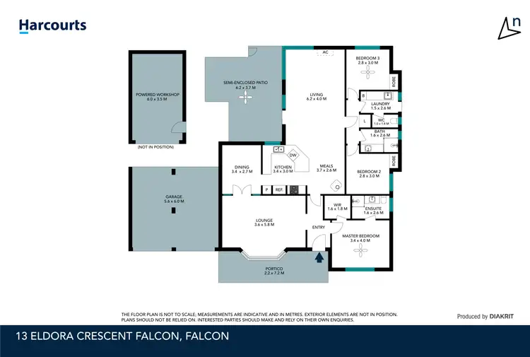 Floorplan of Homely house listing, 13 Eldora Crescent, Falcon WA 6210
