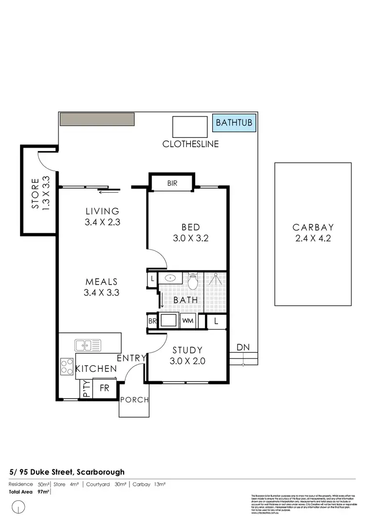 Floorplan of Homely apartment listing, 5/95 Duke Street, Scarborough WA 6019