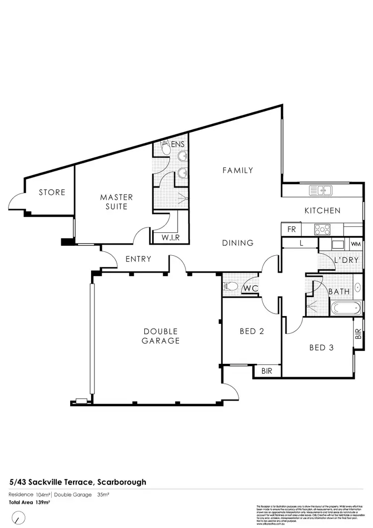 Floorplan of Homely villa listing, 5/43 Sackville Terrace, Scarborough WA 6019