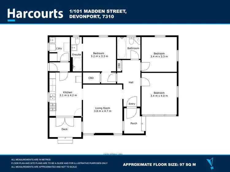 Floorplan of Homely unit listing, 1/101 Madden Street, Devonport TAS 7310