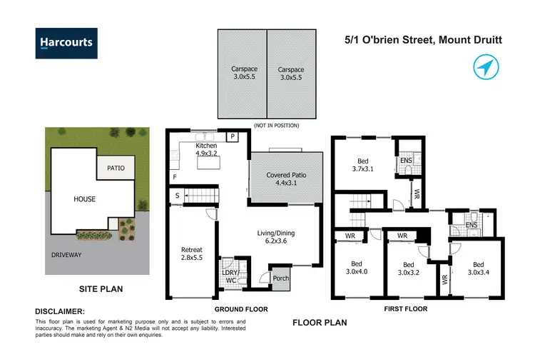 Floorplan of Homely townhouse listing, 5/1 O'Brien Street, Mount Druitt NSW 2770