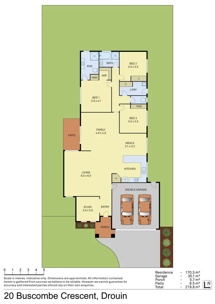 Floorplan of Homely house listing, 20 Buscombe Crescent, Drouin VIC 3818