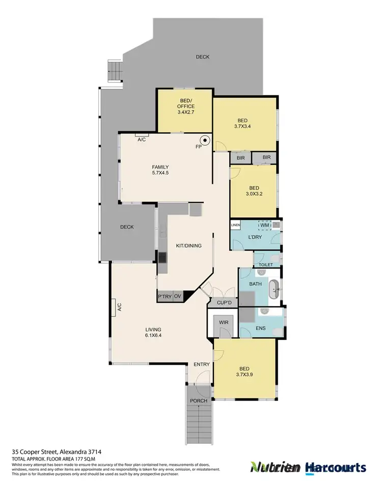 Floorplan of Homely house listing, 35 Cooper Street, Alexandra VIC 3714