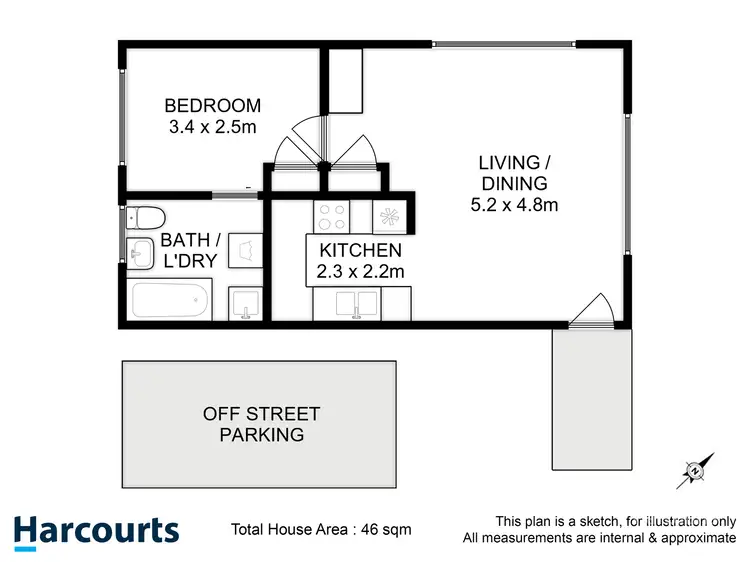 Floorplan of Homely flat listing, 14/43 Toorak Avenue, Mount Stuart TAS 7000
