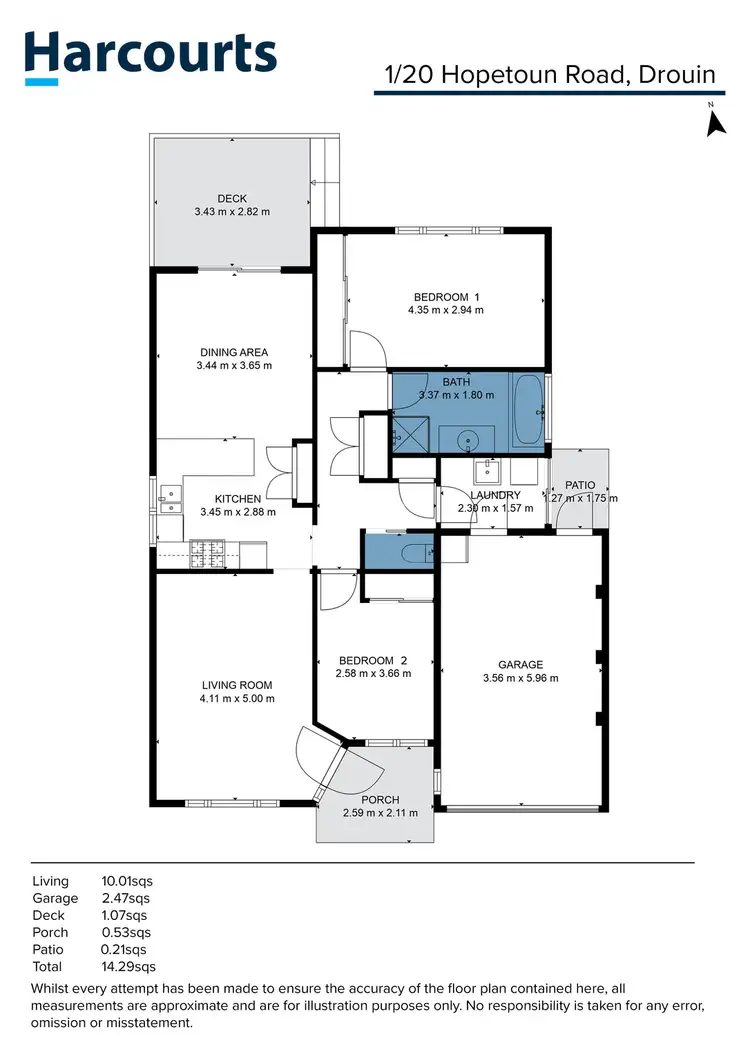 Floorplan of Homely unit listing, 1/20 Hopetoun Road, Drouin VIC 3818