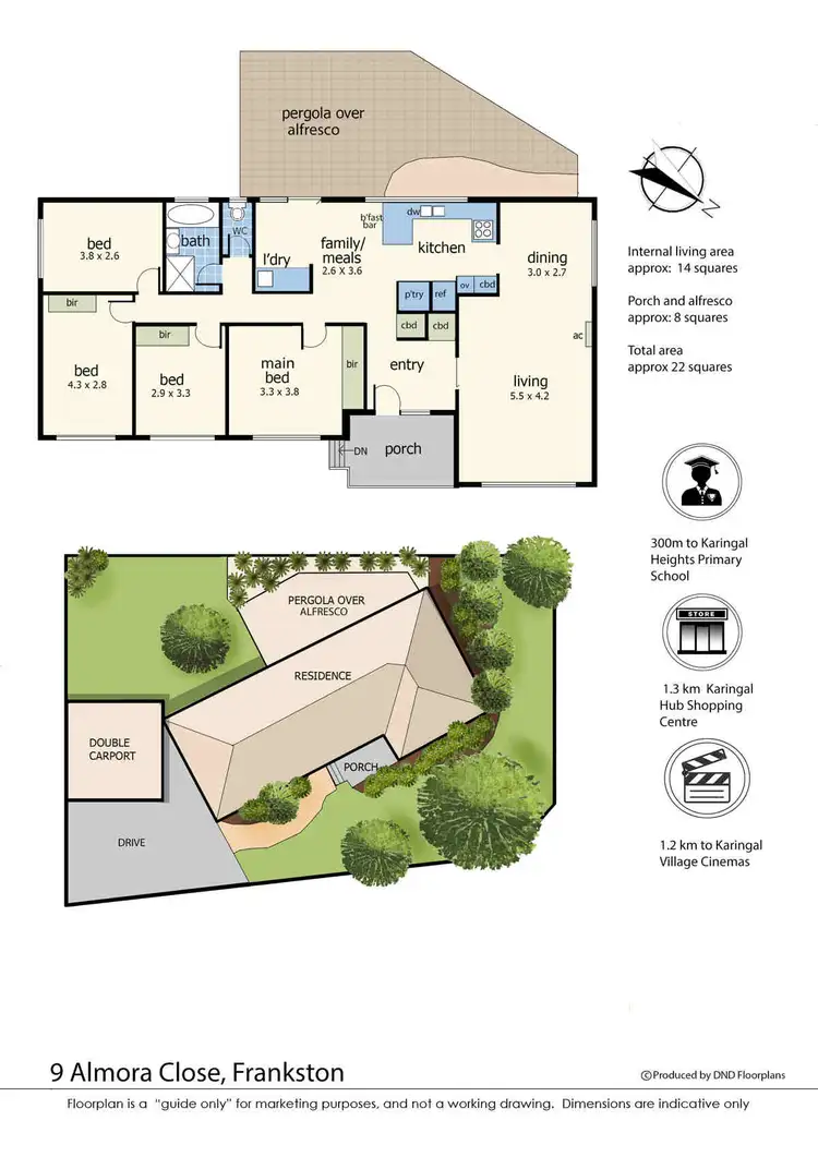 Floorplan of Homely house listing, 9 Almora Close, Frankston VIC 3199