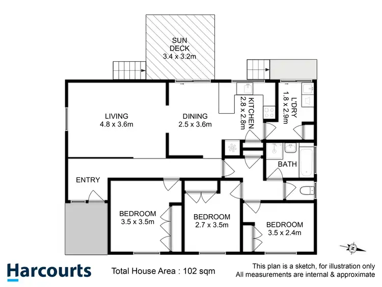 Floorplan of Homely house listing, 2 Lentara Avenue, Mount Nelson TAS 7007