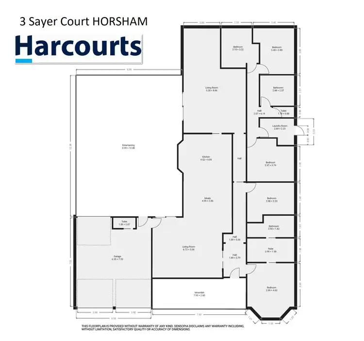 Floorplan of Homely house listing, 3 Sayer Court, Horsham VIC 3400