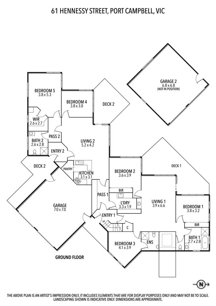 Floorplan of Homely house listing, 59-61 Hennessy Street, Port Campbell VIC 3269