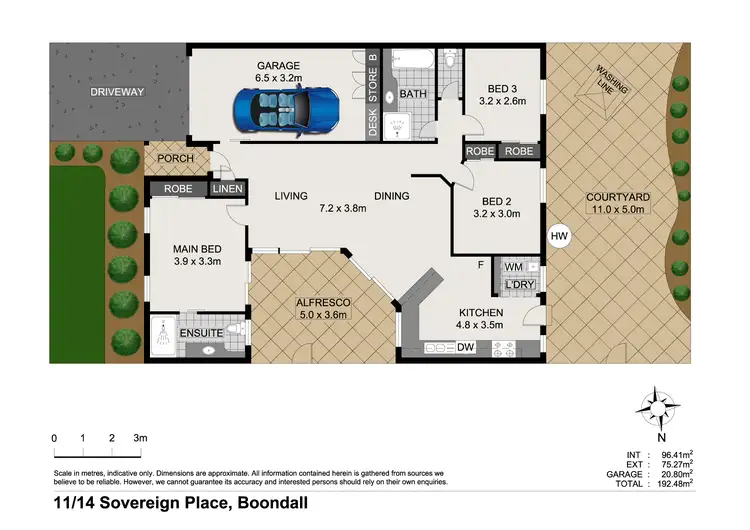 Floorplan of Homely townhouse listing, 11/14 Sovereign Place, Boondall QLD 4034