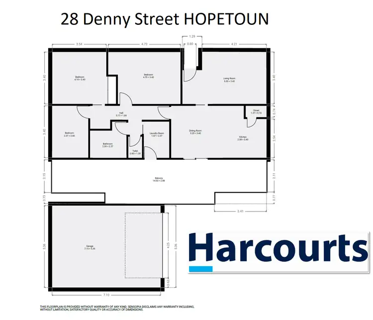 Floorplan of Homely house listing, 28 Dennys Street, Hopetoun VIC 3396